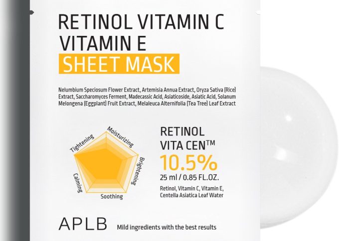 APLB Retinol Vitamin C Vitamin E Sheet Mask 25ml