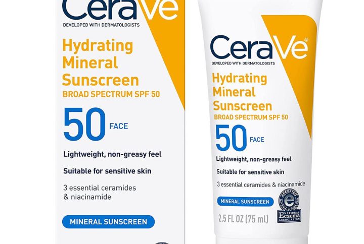 CeraVe Hydrating Mineral Face Sunscreen Broad Spectrum SPF 50